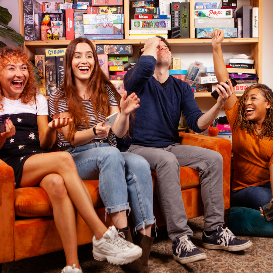 Family playing Game City