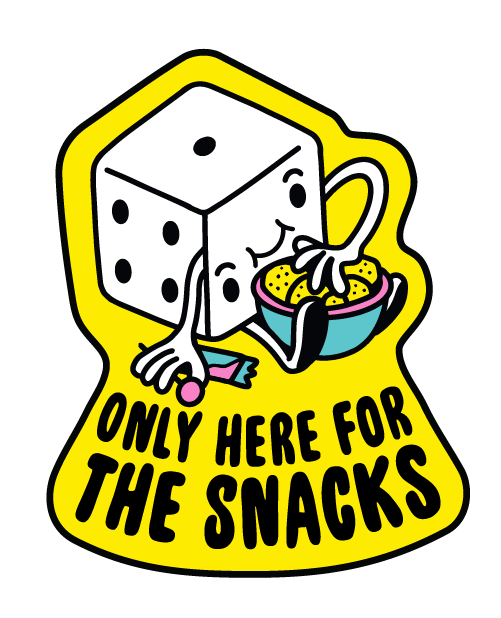 Only Here For the Snacks Enamel Pin