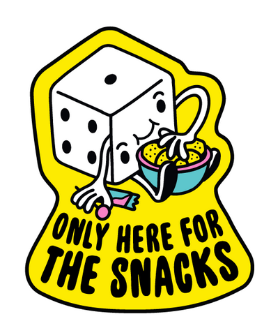 Only Here For the Snacks Enamel Pin