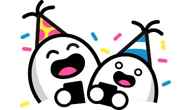 Two potato icons with phones in hand